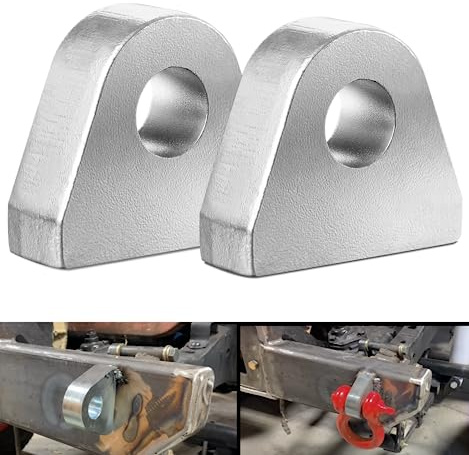 Lot de 2 supports de chape de manille à souder pour remorque/camion tout-terrain/remorque/baquet hydraulique, support de manille en acier de 2,5 cm