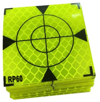 RANRAO 100 Stück Total Station Reflexzielmarke Reflexion Reflektor-Aufkleber Reflektor Blatt Tape Blatt Reflektierende Tape Target Weit Verbreitet In Enginee, Baustelle, 20 mm