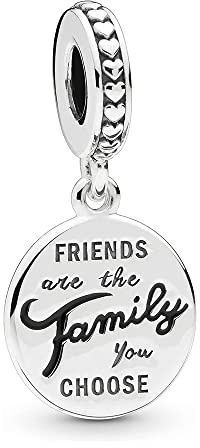 BEEUVIP Damen Freunde sind Familie Dangle Charm Anhänger für Armband 925 Sterling Silber Geburtsstein Charms Beads passend für Armband