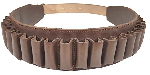 VlaMiTex J46 Cartuccera in Pelle Calibro 12 Teille 85-110 cm Marrone