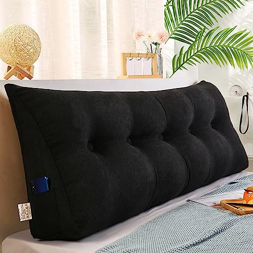 XIEMINLE Oreiller lombaire triangulaire pour tête de lit pour baie vitrée, tatami, canapé, chambre à coucher, appui-tête de lit, support dorsal, coussin de dossier de lecture, oreiller de lecture de