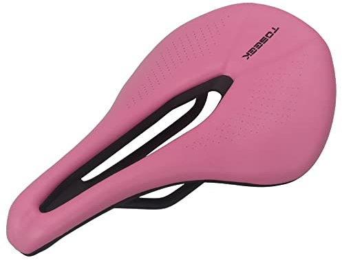 Fahrrad Sattel Ultraleicht atmungsaktiv MTB Roadbike -Sattelkomponenten Fahrradsattel Herren (Color : Pink Bicycle Seat)
