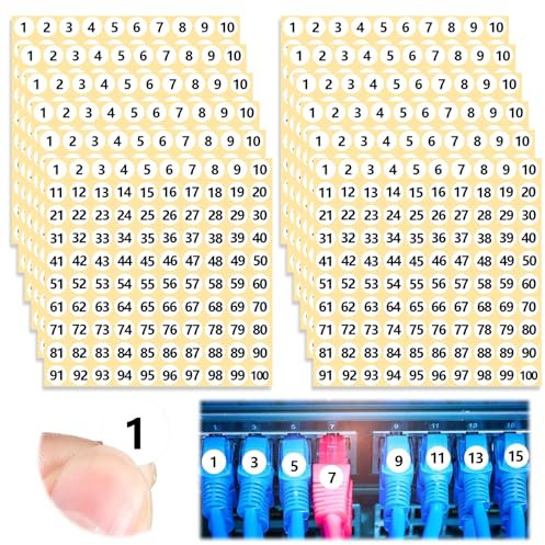 Mmgoqqt Zahlenaufkleber, 1 bis 100 Nummern, selbstklebend, für Kleidung, Schuhgröße, Buchstaben-Punkte-Aufkleber, Aufkleber für Aufbewahrung, Boxen, Werkzeugkasten, Innen- und Außenbereich, Weiß, 10