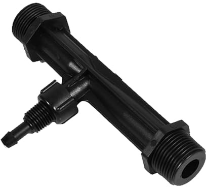 Inyector Venturi para Fertilizante, Tubo de Riego de Jardín, Plástico Negro, G3/4, 6 Venturi