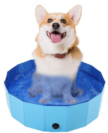 Piscina per Cani Pieghevole, Piscina per Bambini Pieghevole, Vasca da Bagno per Cani, Utilizzabile Come Piscina per Bambini e Cani, Vasca per Cani, Laghetto per Pesci, 50 x 10cm