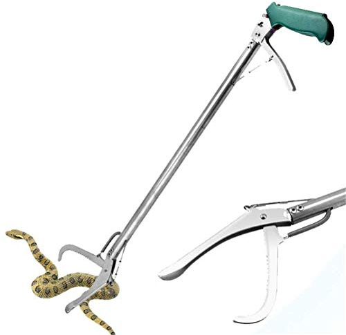 Pinze a serpente in acciaio inox resistente, pinze autobloccanti, bastone raccogli rettili, morsetto di cattura serpente per manipolazione e rimozione sicure