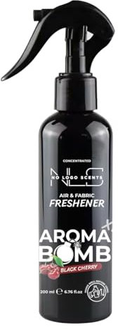Aroma Bomb Air Freshener Spray 200ML - All - Purpose Odor Remover For Car Interior, Home, And Fabrics | Powerful, Lasting Fresh Scent. (Black Cherry)