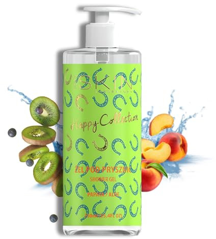 Shower Gel con pompa, gel doccia da donna e uomo e bambino, 750 ml, ricca consistenza crema con fragranze esclusive di lunga durata, ispirate ai profumi di classe mondiale (750, Papaya)