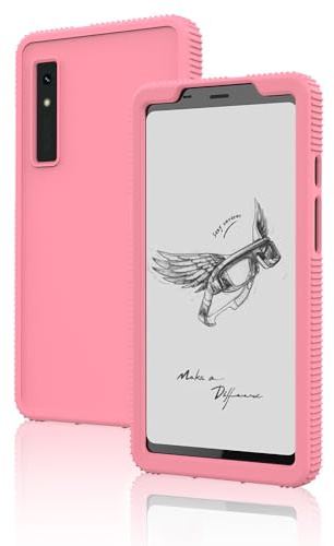 INSOLKIDON Compatible con Onyx Boox Palma 2 Funda Protectora de Silicona Bumper Protección Carcasa con Funda Blanda y Antideslizante (Pink)