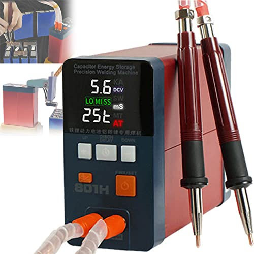 Saldatrice portatile, saldatrice a punti senza fili 801H, saldatrice a punti a impulsi, penna per saldatura a mano fai-da-te con batteria al litio 110 V-220 V, saldatrice per batterie al litio
