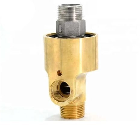 IndusTradCorp DN15 bis DN6 1/2-1/8 Zoll, 2-Wege-Drehgelenk, Zweirichtungs-Drehgelenk, Wasser-Luft-Verbindungsdrehgelenk, Kupplungsdrehgelenk(Left Thread)