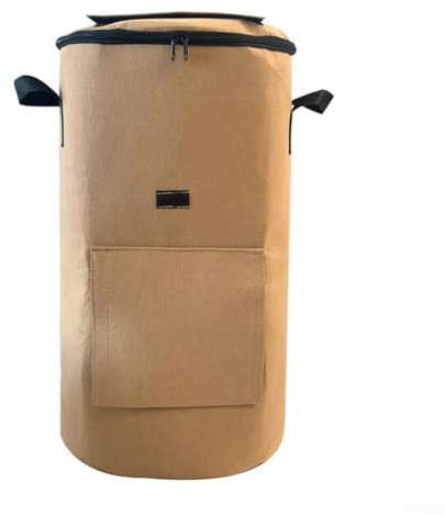 Bolsa de abono de jardín, sacos de jardín reutilizables, bolsa de abono no tejida, para recoger residuos de jardín, hojas de hierba de residuos vegetales (color camello)