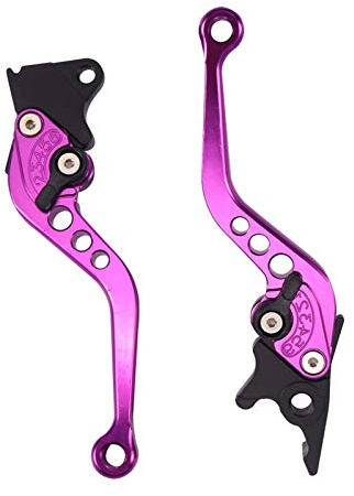 Bremshebel Motorrad, Kupplungshebel 2 stücke Hohe Qualität Legierung Motorradbremsgriff Bunte CNC Motorradkupplung Bremshebelgriff Fit for Motorabänderung(Purple)