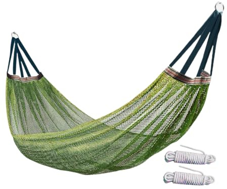 Hamac de camping - Double hamac d'extérieur avec filet et mouche de pluie - Résistant aux intempéries - Moustiquaire - Installation facile - Comprend des sangles d'arbre et des mousquetons - Parfait