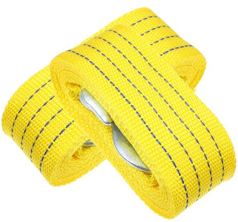ZUNOXAZ Cuerda de Remolque Nylon 2piezas Correa de Remolque Alta Resistencia para Vehículos Camiones Emergencias con Ganchos Accesorios Automotrices