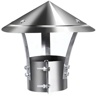 XAXIAOZ Comignolo, sfiati per Tetto in Acciaio Inossidabile, Cappucci per comignoli, Accessori per camini con Cappucci Rotondi da 80 mm a 300 mm, Cappucci per comignolo con dispo