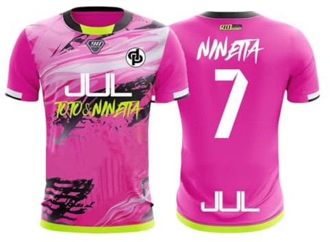 T-Shirt Maillot de Foot JUL édition limitée (Rose M)