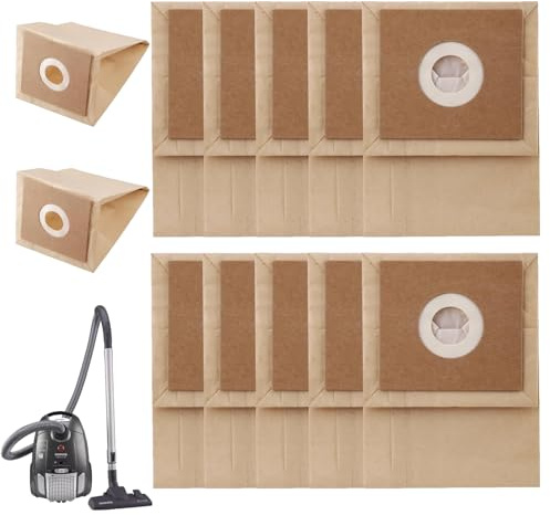 8 Pack Vacuum Cleaner Bags Compatible for Bush Model VCB35B15C1J7W-70, for Vytronix RBC02, BC-402, BC-501, for Argos Value VC-401 VC-402 – Strong 3D Efficiency Paper Dust Bags Replacement