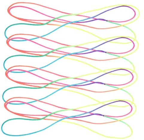 GARIOUANS 4pcs Rainbow Cats Cradle String for Finger Dexterity and Coordination Interactive Hand Game for Boys and Portable Outdoor Play for Parties and Family Fun