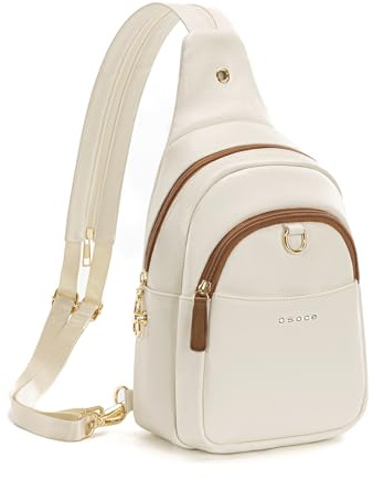 OSOCE Umhängetasche Damen 2-in-1 Sling Bag Anti-Diebstahl Schultertasche | PU Leder Handtasche Damen Sling Bag Mit Kopfhöreröffnung