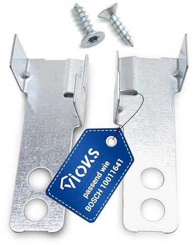 VIOKS Kit de Fxation Supérieur Gauche et Droite de Rechange pour Bosch Balay Constructa Siеmens Neff 10011641-2 Supports de Fixation pour Porte sur Lave-Vaisselle