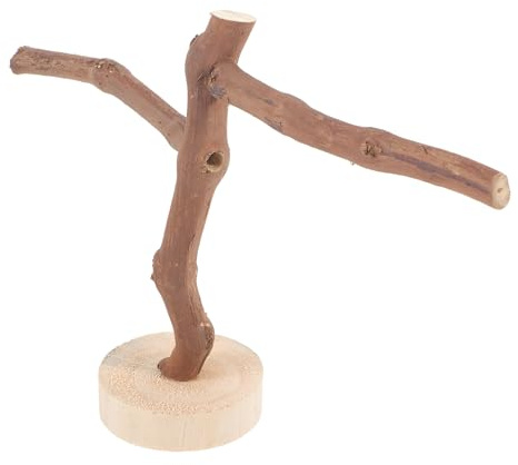 PENIKOKO Perchoir Naturel en Branche de Vigne 20 Cm 2 Perchoirs Transversaux pour Perroquets et Perruches, en Bois à Mâcher et Support de Griffes pour Cage à Oiseaux
