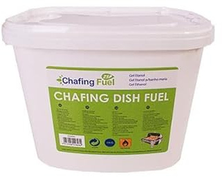 Chefline 4kg Chafer Gel Ethanol Fuel | Clean-Burning, For Chafing Dishes, Food Warmers, Buffet Heating, Catering, Hotels & Restaurants