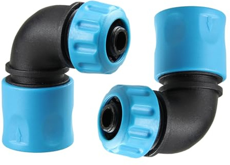 Schlauch-Schnellverbinder – Zubehör für Wasserleitungswagen, 2,95 x 2,52 Zoll | 90-Grad-Rohrbogen | Adapter für Gartenschläuche | für versiegelte flexible Wasserschläuche