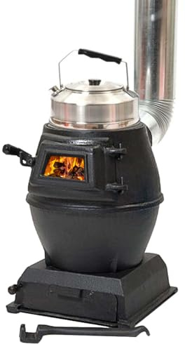 Camp Stoves Portable Small Wood Burning Stove for Shed - Compact Tent Heater with Glass Viewing Window Small Wood Burner for Heating Cooking Camping Tent,M