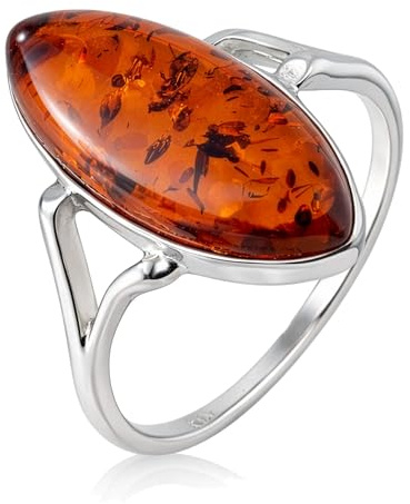 HolidayGiftShops - Sterling Silber 925 Baltischer Bernstein Ring