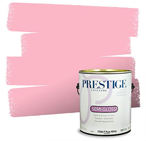 PRESTIGE Paints Interior Paint and Primer In One, 1-Gallon, Semi-Gloss, Comparable Match of Benjamin Moore* Pure Pink*