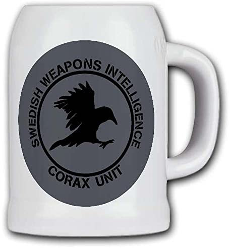 Caraffa di birra Swedish Weapons Intelligence Corax Unit Distintivo #25087