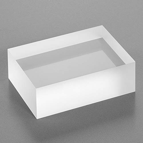 Zeigis - Acrylblock 60x45x20mm transparent satinierten Kanten/Acrylglas | Kein vergilben / UV-beständig, als Acrylpodest zu Dekozwecken in Vitrine, Regal und Schaufenster oder DIY + Modellbau