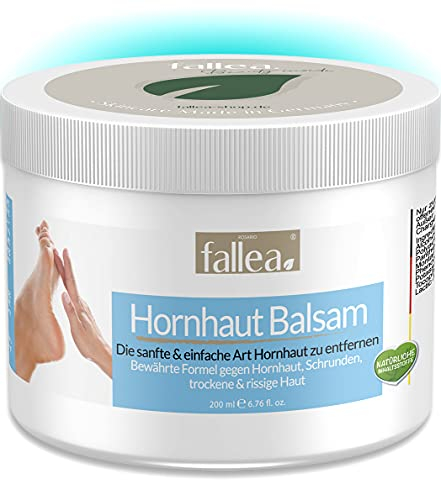Fallea Hornhaut Balsam | Über Nacht gegen Hornhaut | 10% Urea, Jojoba-Öl, Teebaumöl, Arnika | Behandlung von Hornhaut, Schrunden, trockene Haut | Hornhautentferner