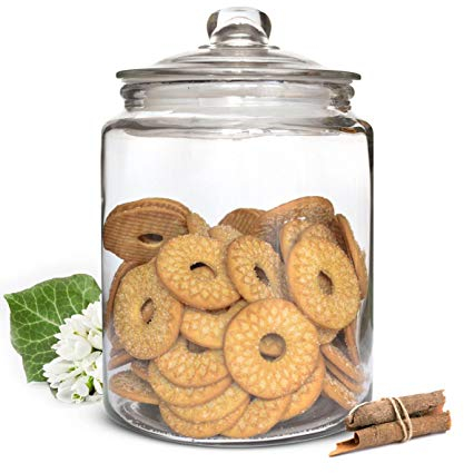 Sendez Vorratsglas 6L mit Deckel Vorratsgefäß Glasbehälter Aufbewahrungsglas Bonboniere Keksdose Einmachglas