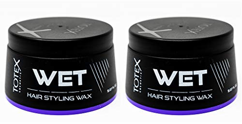 TOTEX Cire Coiffante Wet150ml | Fixation Forte Effet Mouillé | Parfum Melon Sucré | Unisexe, idéale pour une tenue longue durée et une brillance éclatante | Convient à tous types de cheveux | Lot de 2