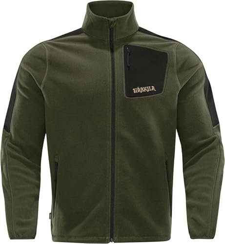 Härkila Venjan Fleecejacke Duffle Green - Fleece Jacke Jagd Herren Grün - Jagdjacke aus Polartec-Fleece - Winddichte Übergangsjacke (XXXL)