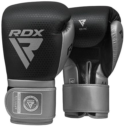 RDX Boxing Gloves Mark Pro Sparring Tri Lira 2 Silver-16Oz