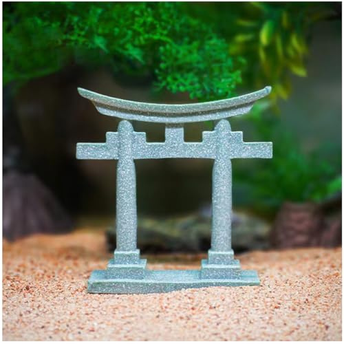 livelyfish Japanisches Shinto Torii Tor, Aquarium-Dekoration, asiatische Aquarium-Dekoration, japanischer Stil, Brücke, Landschaft, Ornamente, Dekoration, M