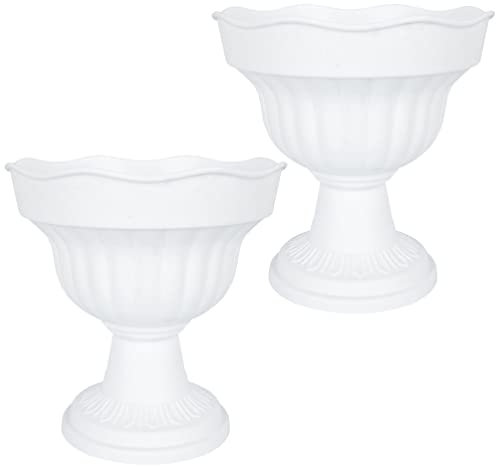 Yardwe 2pièces Pots De Fleurs Décoratifs Plastique Jardinières Romaines pour Porche Ou Allée Lot de Pots De Fleurs