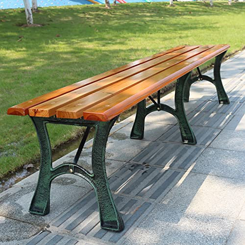 TRAGLO Gartenbank Holzbank Ohne Lehne Gartenbank Parkbank Massivholz Für 2 bis 3 Personen Robust Stabil Langlebig Gartenmöbel für Garten Balkon Terrasse Parkbank 150cm