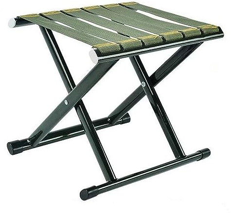 Liummrcy Hocker, Campinghocker Tragbarer Klapphocker 200 kg Ladungskapazität Leichter Stahlfaltungshocker für Camping Fischerei Picknickreisen und Wandern