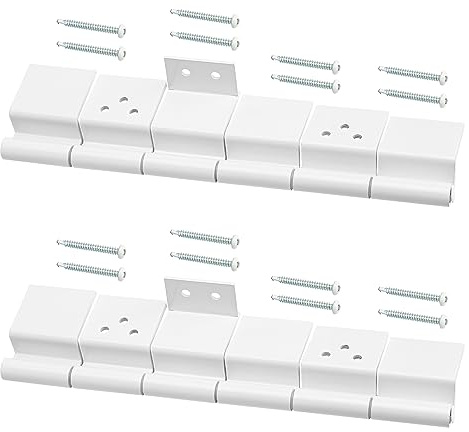 2 Pack Trailer Door Hinge Rv Door Hinge Rv Entry Door Replacement Parts 198295 Friction Hinge Assembly 6 Leaf, White