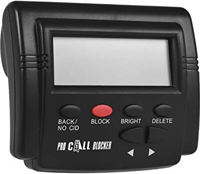 QUKAN CT-CID803 PLUS Call Blocker, Corded, Black, Caller ID LCD Screen Display, 1500 Numbers Capacity, Stopping All Cold Calls for Fixed Phones, Landline Telephone