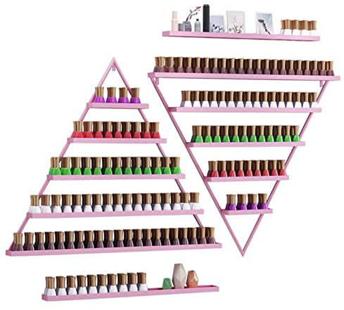 Wandmontierte Nagellack-Aufbewahrungsregale aus Metall, 5-lagiges Metall-Nagellack-Präsentationsregal, wandmontierte Nagellack-Aufbewahrungsbox und Präsentationsregal zur Aufbewahrung von Lippenstif