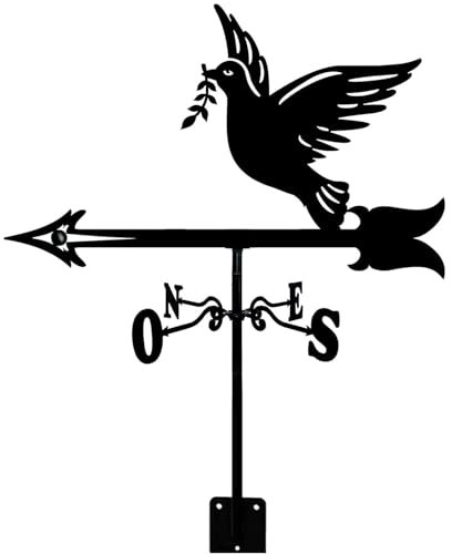 CYXZX Girouette créative Pigeon girouette girouette rétro Durable Indicateur de Direction du Vent girouette - Ornements d'extérieur Décoration de Jardin (Size : Small Size)