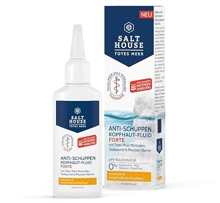 Salthouse Mar Morto Terapia anti-forfora Fluid Forte, lenitivo trattamento intensivo, per cuoio capelluto suscettibile di forfora, 75 ml