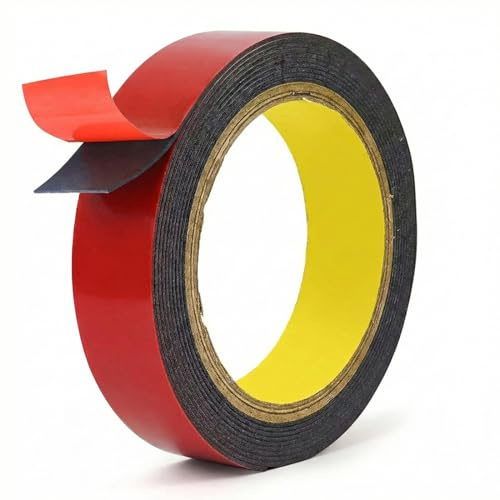 LICHUANUK 3M Doppelseitiges Klebeband Extra Stark, VHB-5952 Montageband Wasserdichtes Klebeband Hitzebeständig Schwarz Schaumstoffband, 3m Länge, Für Kfz Und Haus Dekorationen (20mm)