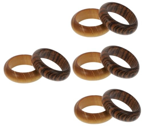 GALPADA 8stücke Holzringe Vintage Finger Ringe Aus Hochwertigem Holz Kreative Deko Für Bastelarbeiten Für Und Persönliche Kunstprojekte Leicht Und Platzsparend