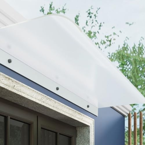 Haustür Vordach Überdachung Balkon Dach Polycarbonat Haustürvordach Fenster Türüberdachung Pultvordach Türdach Selbstreinigende Terrassen Garten Veranda Markise Pultbogenvordach Regenschutzabdeckung (